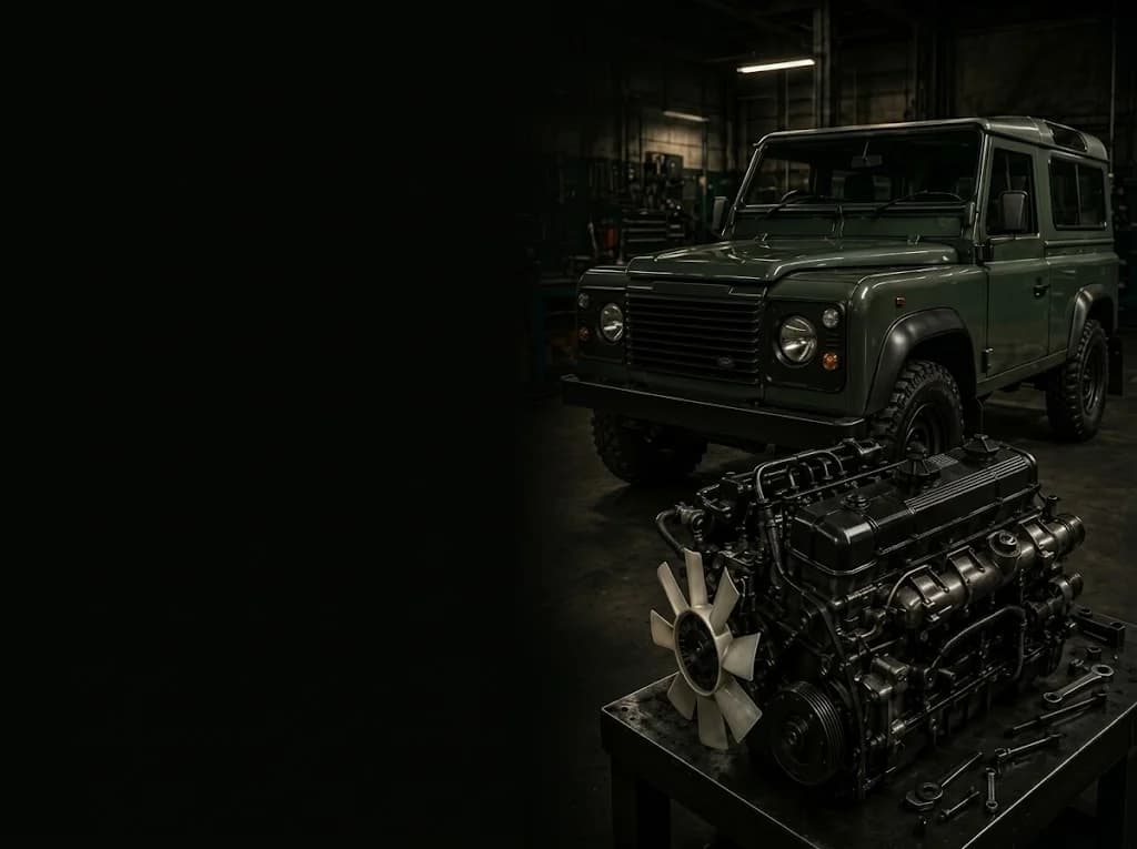 Land Rover engine and vehicle